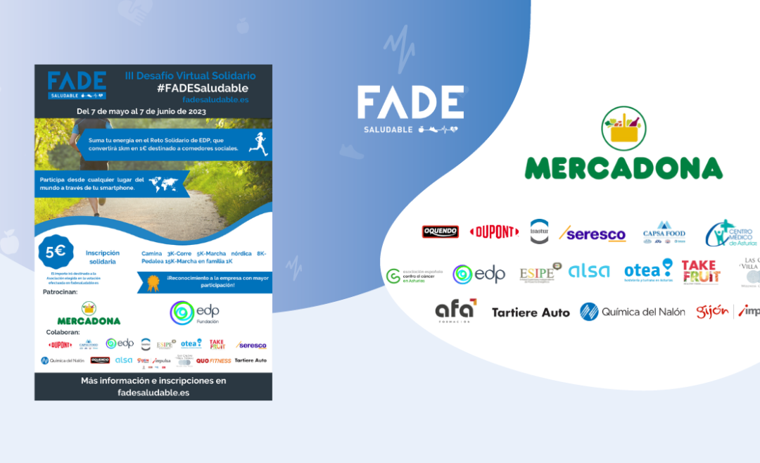 Abiertas las inscripciones para el IV Desafío Virtual Solidario #FADESaludable